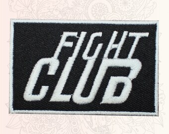 Fight Club ,Humorous Patch, funny Quotes Patches Embroidered Iron on Sew on Patch Badge For Clothes etc. 7.5X5cm