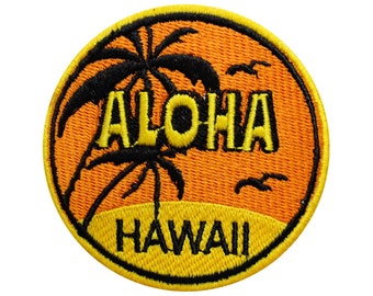 Aloha Hawaii Patch, travel Hawaii Patch, Cool Patch Embroidered Iron on Sew on Patch Badge For Clothes etc.