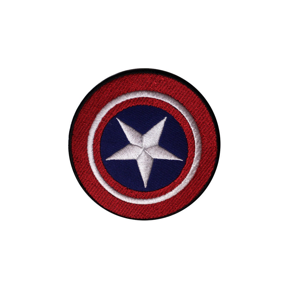 Captain America Shield Superhero Embroidered Iron or sew on Patch/Applique 3" Captain America Shield Superhero Embroidered Iron or sew on Patch/Applique 3"