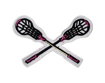 Lacrosse Sticks Patch, Lacrosse patch, Golf patch Embroidered Iron on Sew on Patch Badge For Clothes etc.