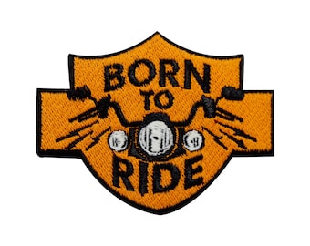 Biker patch, Born to ride patch, Rider patch Embroidered Iron on Sew on Patch Badge For Clothes etc.