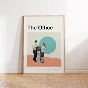 The Office - Póster de película, retro, moderno de mediados de siglo, impresión artística vintage, minimalista