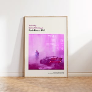 Blade Runner 2049 Print - Filmplakat, Retro, Mid Century Modern, Vintage Kunstdruck, minimalistisch