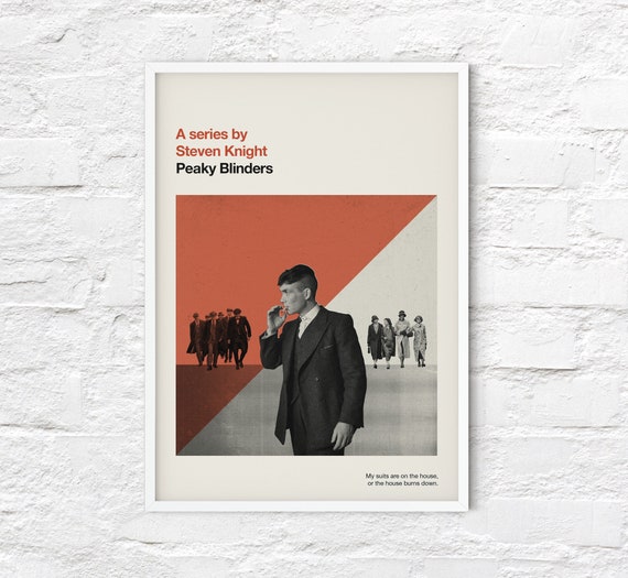 Peaky Blinders Print Movie Poster Retro Mid Century | Etsy