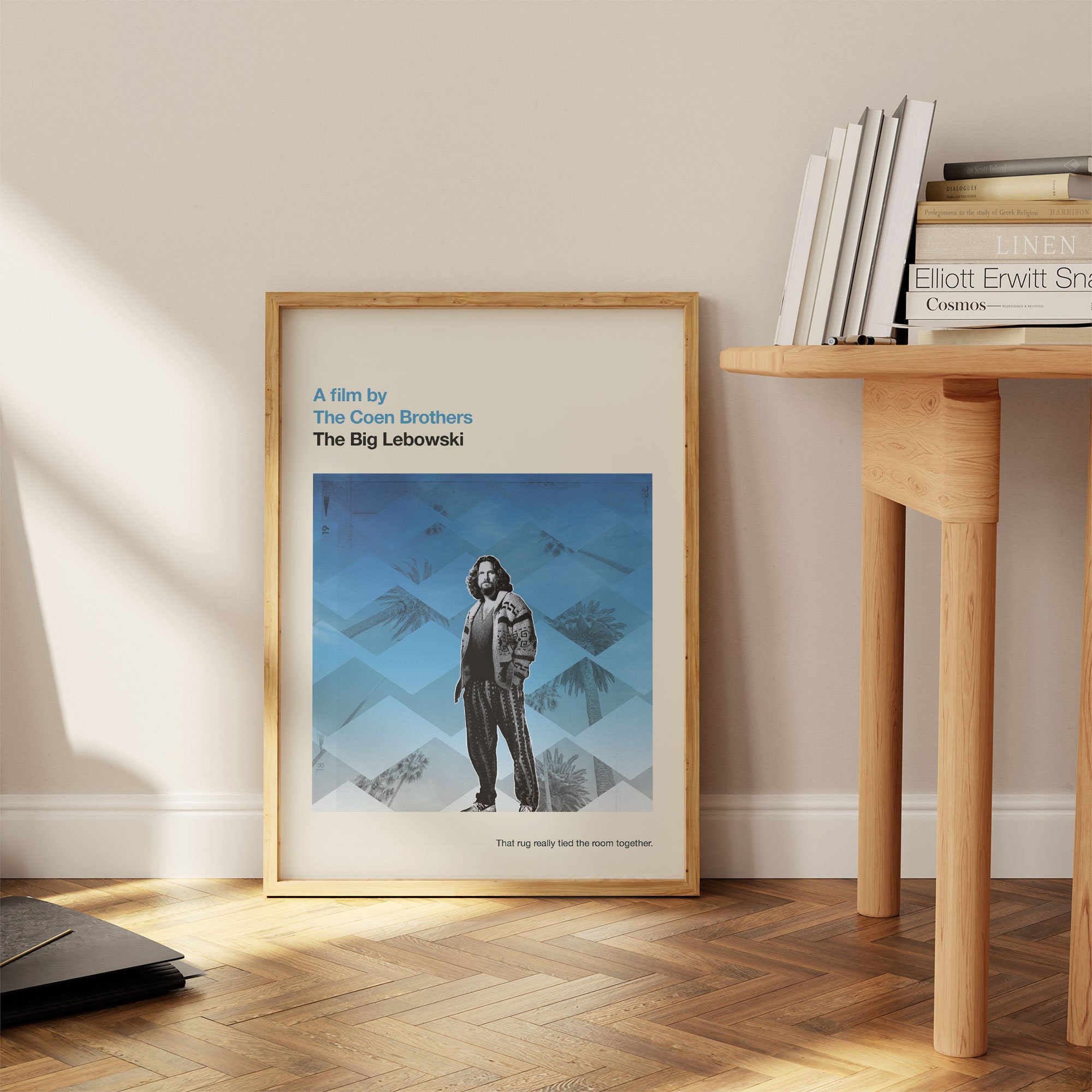 The Big Lebowski Print Movie Poster Retro Mid Century Etsy
