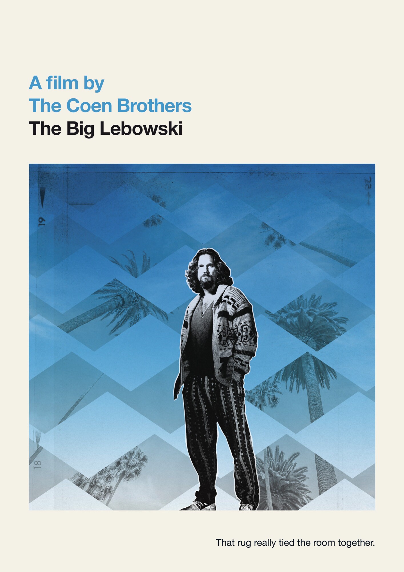 The Big Lebowski Print Movie Poster Retro Mid Century Etsy