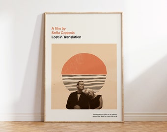 Lost in Translation print - Movie poster, retro, mid century modern, vintage art print, minimalist