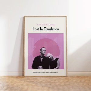 Lost in Translation print - Movie poster, retro, mid century modern, vintage art print, minimalist image 2