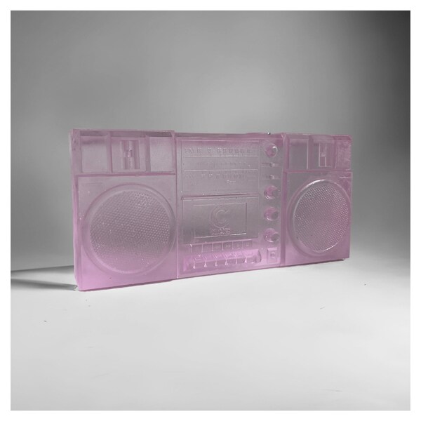 Ghetto blaster boombox radio résine   Pink 21 cm 8,5 inch  hip hop