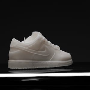 Nike Dunk Low Triple White Candle Vegan Sneaker Bougie Basket | Etsy UK