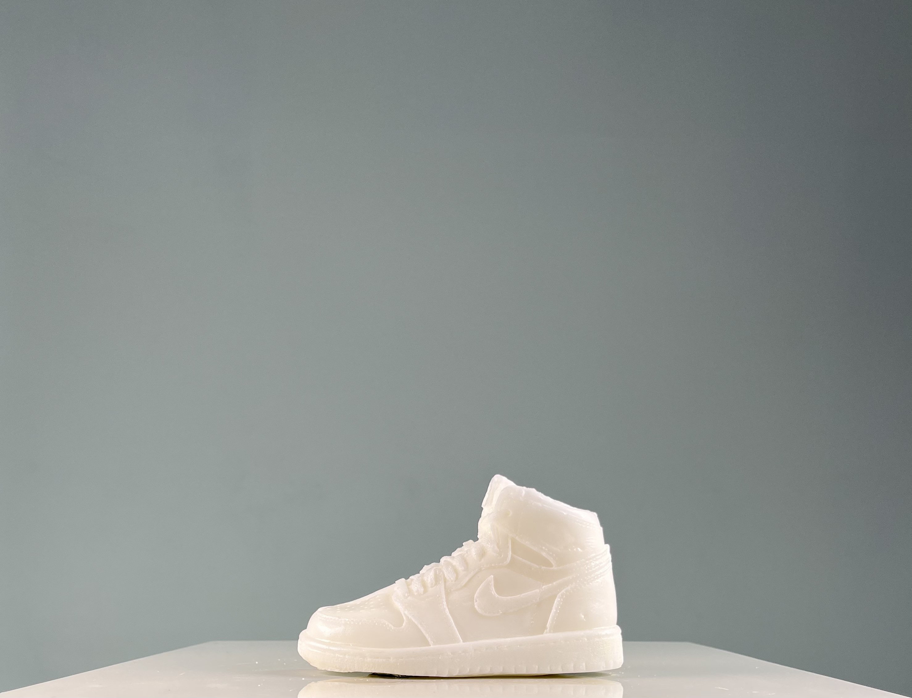 Nike Air Jordan 1 Og Hi High Low Triple White Baby Candle Vegan Sneaker Bougie Basket 7, 5 In