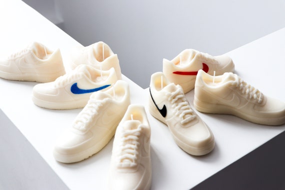 Candle Nike Air Force 1 Low Triple White Vegan Sneaker Bougie - Etsy