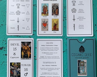 Tarot Flashcards | Tarot Study, Elements, Numerology