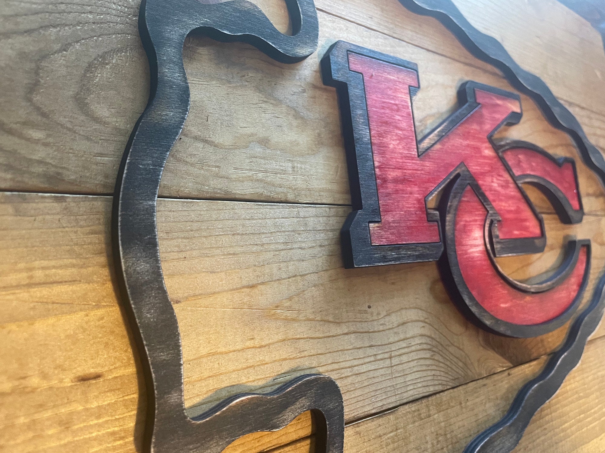 Rustic Wood Pallet Kansas City Chiefs Sign Etsy