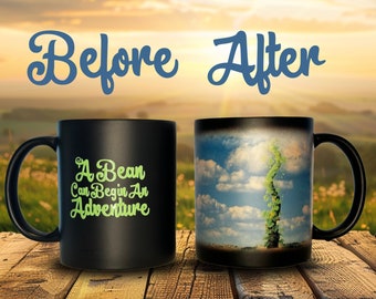 Stephen Sondheim's Into The Woods Inspired 11 oz Color Changing Mug with Hidden "Beanstalk" Image