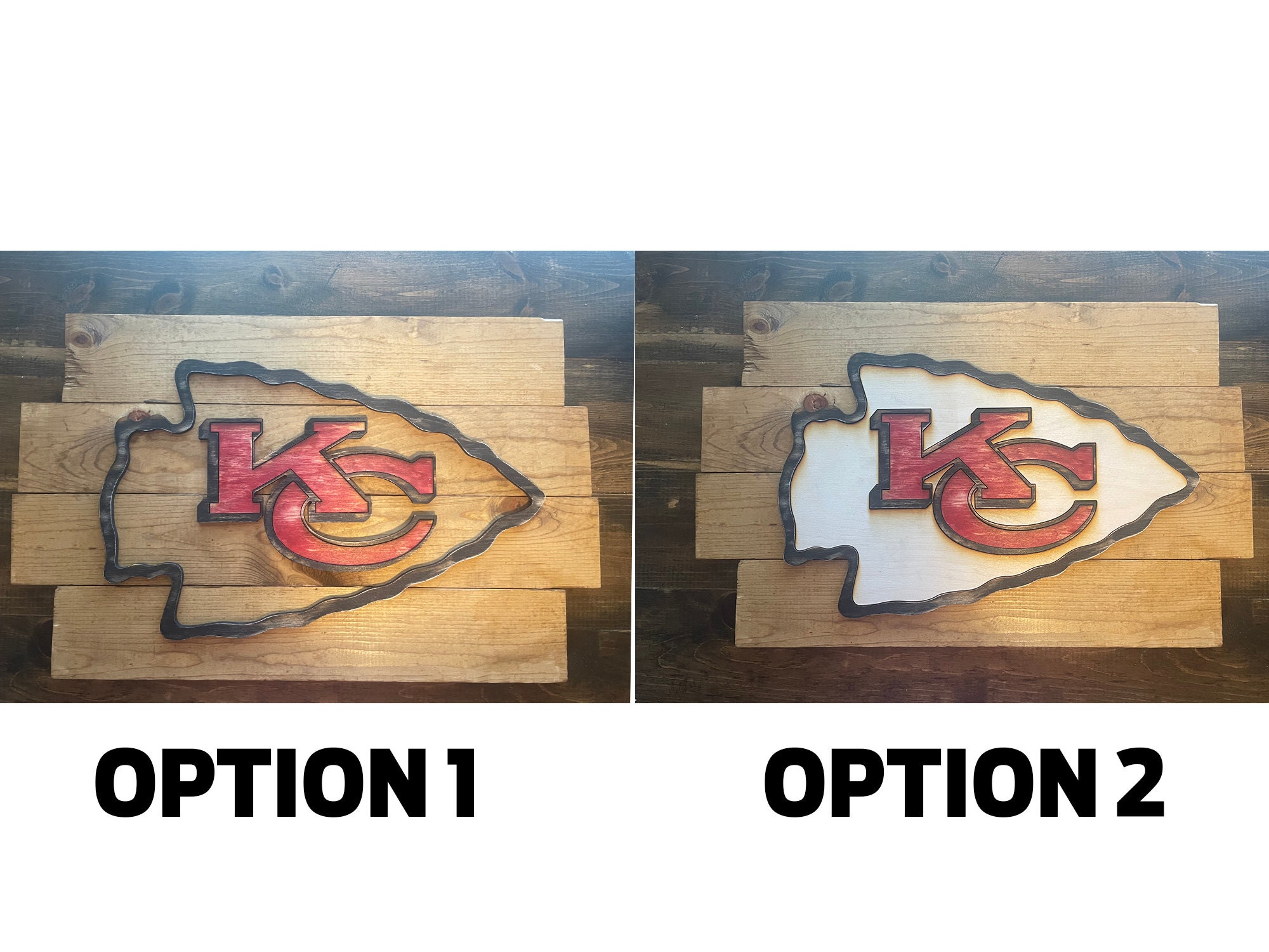 Rustic Wood Pallet Kansas City Chiefs Sign Etsy