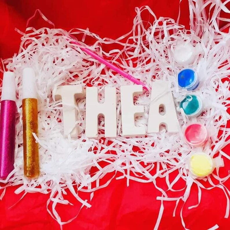 Children's Paint Your Own name Kit Kids Craft Kit Etsy