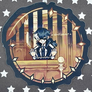 Simon Blackquill Sticker | Holographic Waterproof Vinyl Sticker | Ace Attorney Prosecutor | Gyakuten Saiban