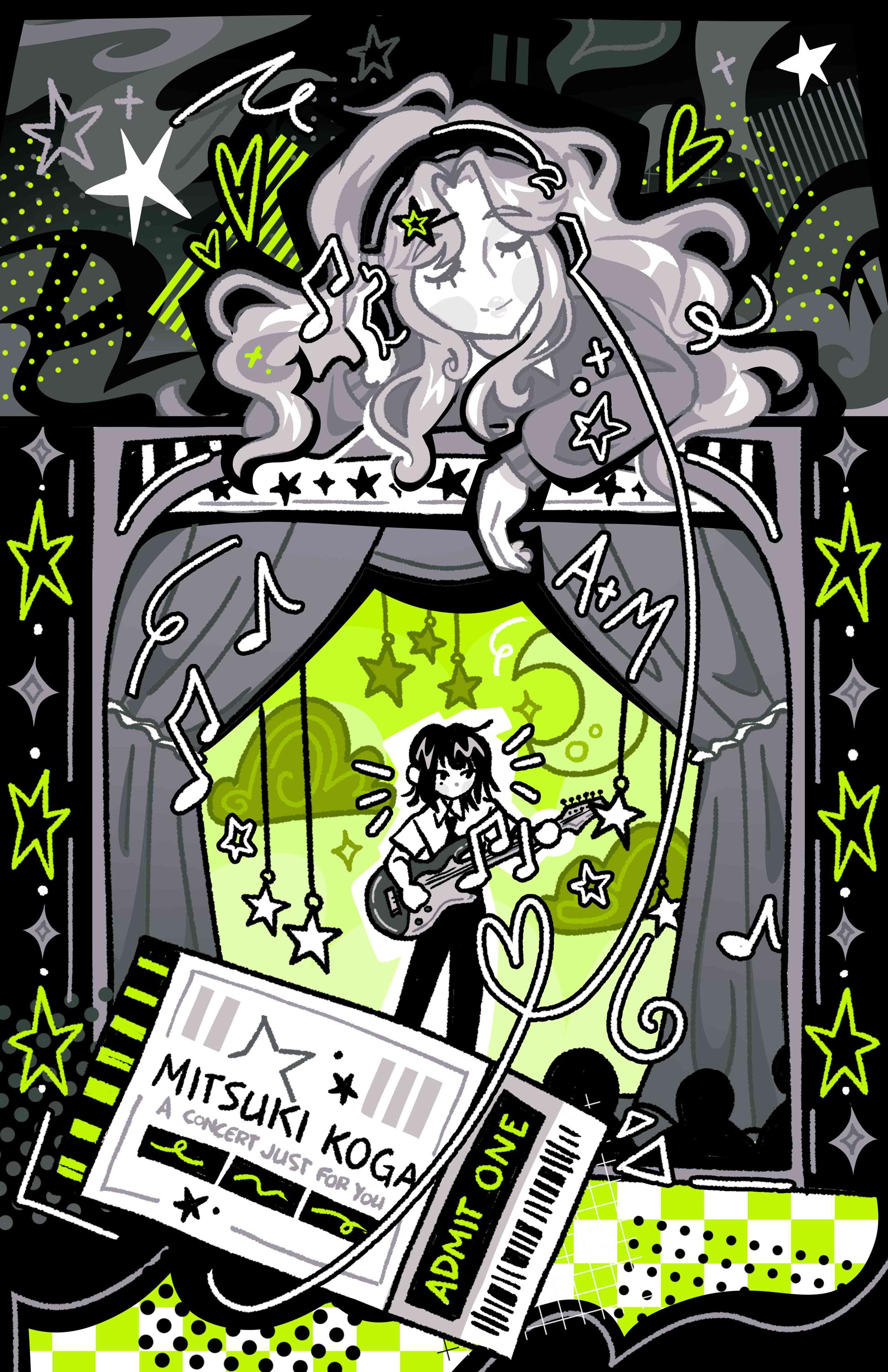 TGSWIIWAGAA Mitsuaya Green Yuri Poster - Etsy Australia