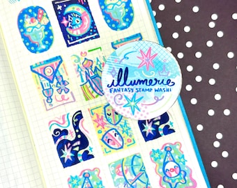 PREORDER Whimsical Clown Jester Stamp Washi Tape