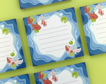 Koi Goldfish Custom Post-it Notes, Sticky Notes, Study Aid