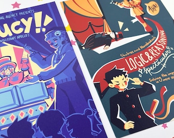 Ace Attorney TGAA Trucy Wright Ryunosuke Naruhodou Mini Prints