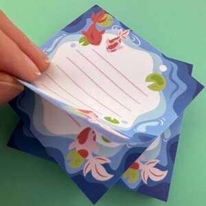 Koi Goldfish Custom Post-it Notes, Sticky Notes, Study Aid - Etsy