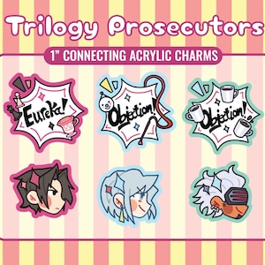 PRE-ORDER Ace Attorney Miles Edgeworth Franziska Von Karma Godot Acrylic Charms