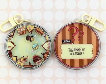 PREORDER Professor Layton Shaker Charm Acrylic Keychain Luke Triton Curious Village