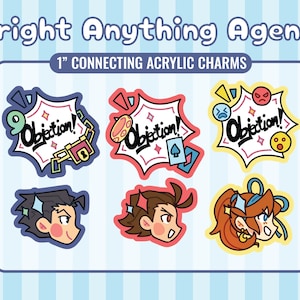 PRE-ORDER Ace Attorney Phoenix Wright Apollo Justice Athena Cykes Acrylic Charms