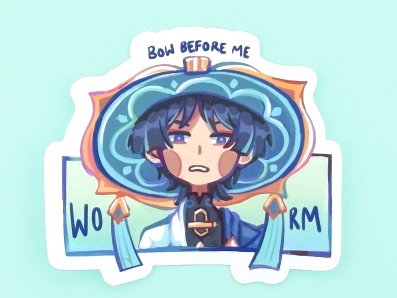 Scaramouche Vinyl Sticker, Genshin Impact Wanderer, Hat Guy Sticker Etsy