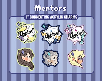 PREORDER Ace Attorney Mia Fey Manfred von Karma Kristoph Gavin Acrylic Charms