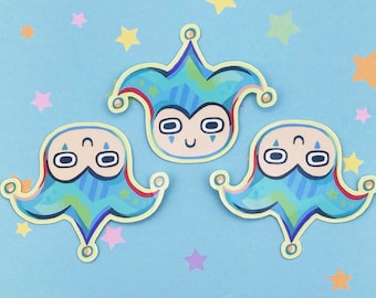 Ace Attorney Blue Badger Wasserdichter Vinyl Aufkleber Phoenix Wright Apollo Gerechtigkeit Gyakuten Saiban