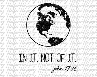 En él, no de él. Juan 17:16 descarga digital png