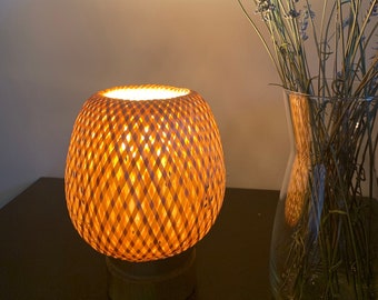 Bamboo table lamp|Bamboo table light|Handmade bamboo Hanging Light|Table lamp||Wicker bamboo lamp|Mini Pendant Lampshade