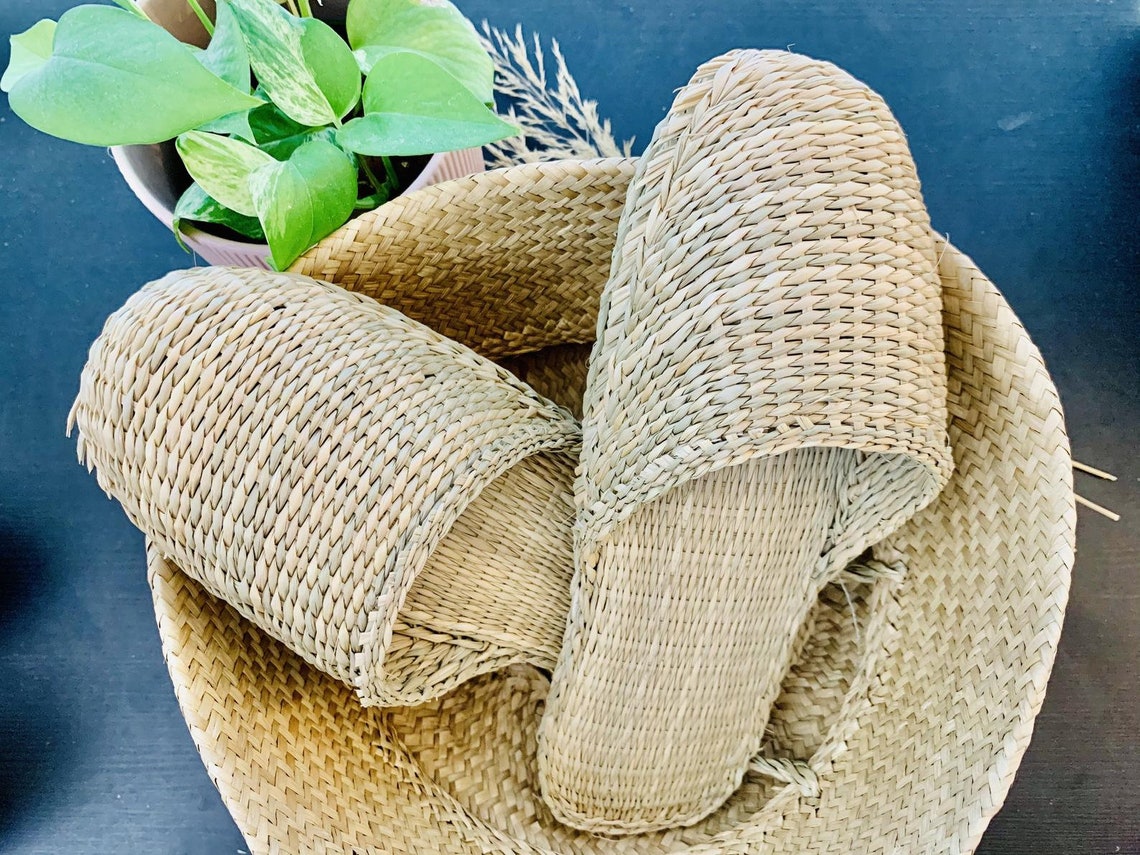 straw slippers amazon