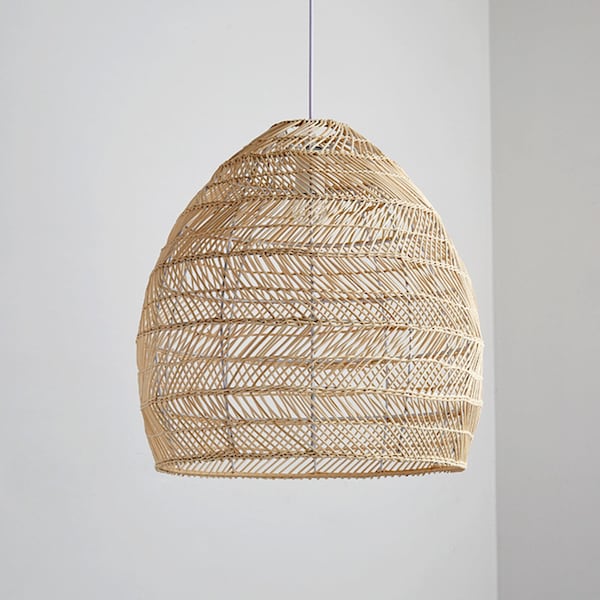 LAMPSHADE - Handmade Rattan lampshade, Lamp Wooden Pendant Weaving Rattan Hanging Lampshade Retro Living Room Lighting