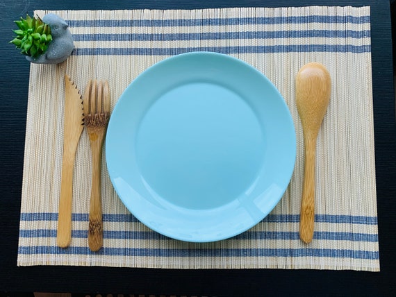 Bambus Platzset - Leicht zu reinigen, Werkzeug zum Stellen des Tisches,  Homeschooling, Praktisches Leben, umweltfreundlich| Zero-waste Platzset|  Handgefertigten - Etsy.de