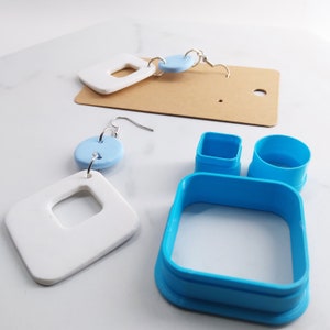 Round Square Shape Cutter, Custom Cutters, Cookie Cutter, Clay Tools, Molding, Earring Cutter, Cutter Set, Stud Set