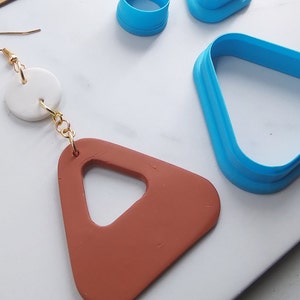 BIG Round Triangle Shape Cutter, Custom Cutters, Cookie Cutter, Clay Tools, Molding, Earring Cutter, Cutter Set, Stud Set