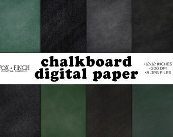 Chalkboard Digital Paper Instant Download - Commercial Use Chalk Background - Chalkboard Images 12x12 - Chalk Board Digital Paper