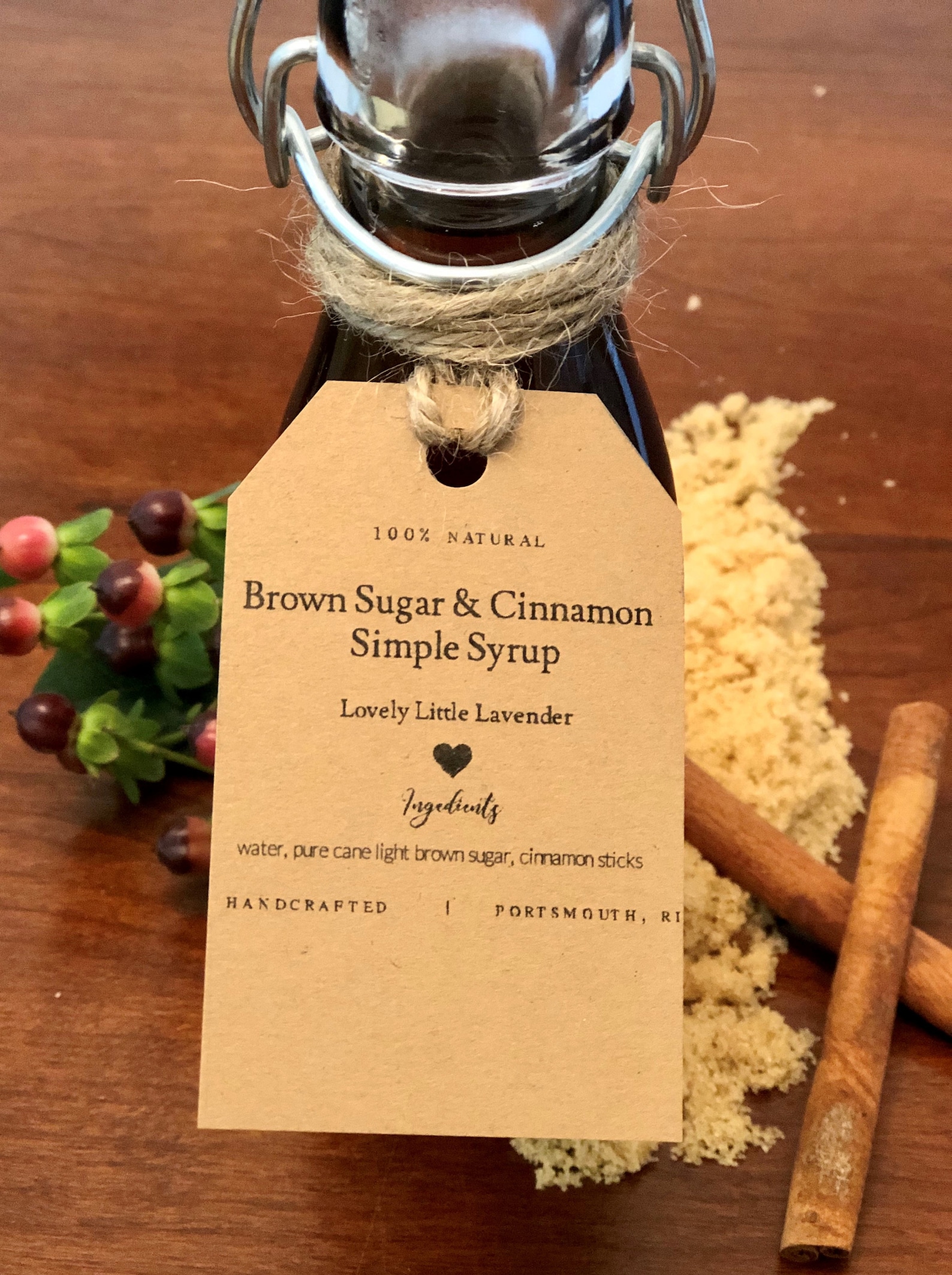 Brown Sugar & Cinnamon Simple Syrup 100% Natural Pure Brown | Etsy