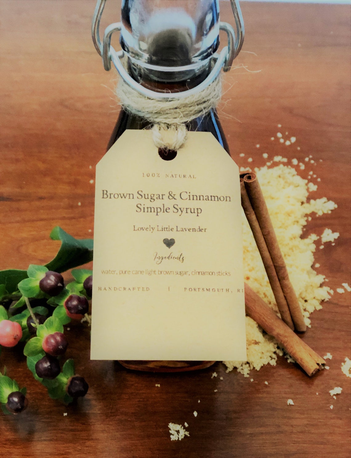 Brown Sugar & Cinnamon Simple Syrup 100% Natural Pure Brown | Etsy
