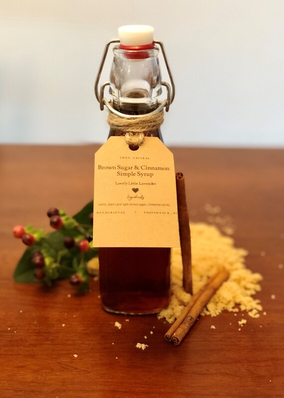 Brown Sugar & Cinnamon Simple Syrup 100 Natural Pure Brown Etsy