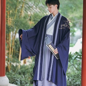 Blue Hanfu for Men Historical Costumes During the Wei and Jin - Etsy