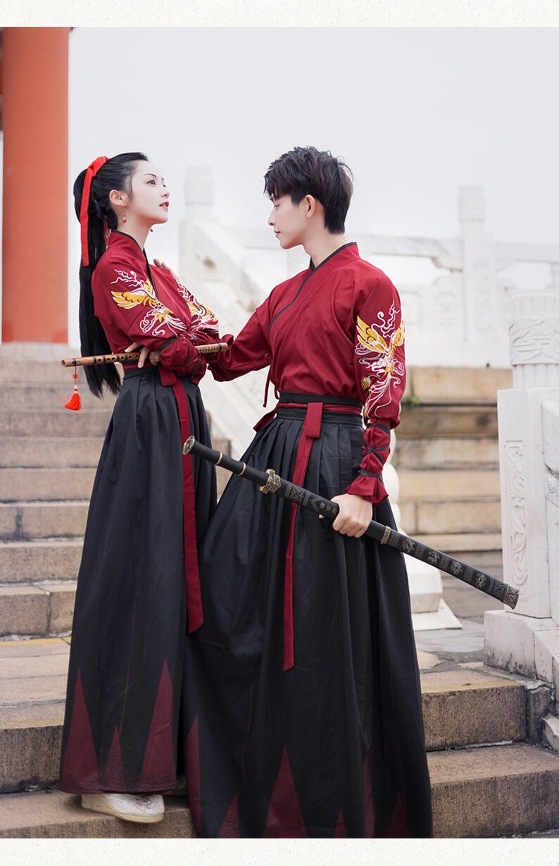 Modern Unisex Hanfu Couple Fit Ancient Costumes Chinese - Etsy