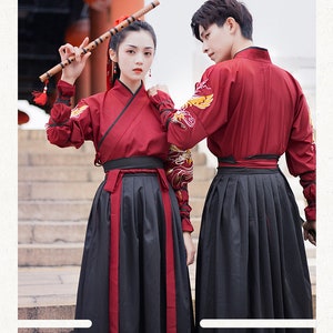 Modern Unisex Hanfu Couple Fit Ancient Costumes Chinese - Etsy