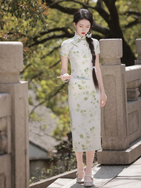 Linen cheongsam clearance