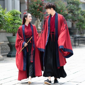 Red Black Xianxia Hanfu for Men/wowen, Ancient Chinese Costume Couples ...