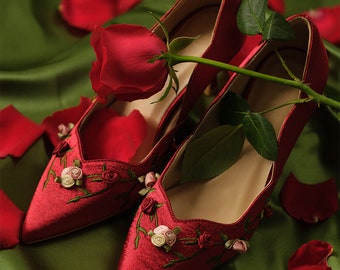 Red Wedding Shoes - Etsy